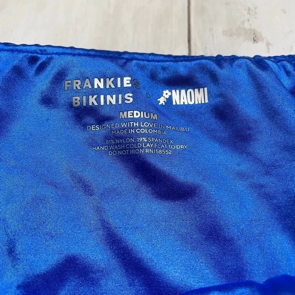 Frankies Bikinis Women Tia Satin String Bikini Bottom, Size M